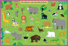 Educatieve onderleggers- De dieren van de dierentuin