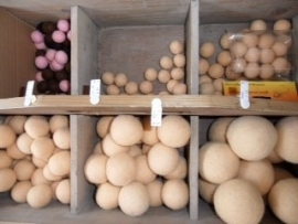 Wolballen beige 55mm per stuk