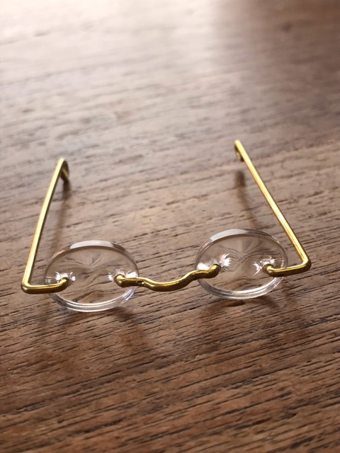 Kleine ovale poppenbril van 5 cm