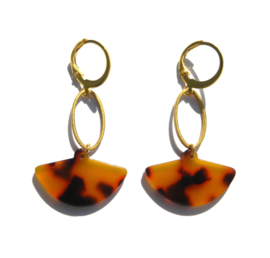 Fan Ovale Golden Earrings