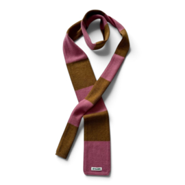 Bybjor Merino Wool Ribbon Scarf  "Rasberry-Nutmeg"