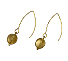 Citrine Lucky Golden Earrings