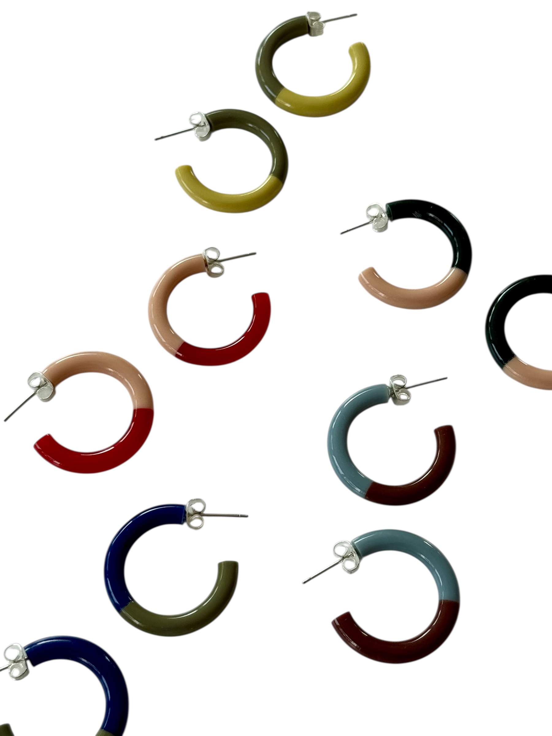 Bybjor Duo Color Hoop Earrings