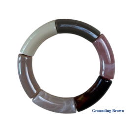 Bybjor "Wellbeing" Rainbow Bracelet Collection Grounding Brown