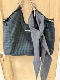 Bybjor Merino Wool Large Scarf "Mid Grey-Melange"