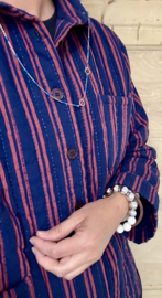 Bybjor Cobalt & Circle Silver Necklace