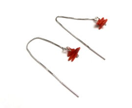Coral Threader Earrings