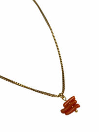 Pure Coral Golden Necklace