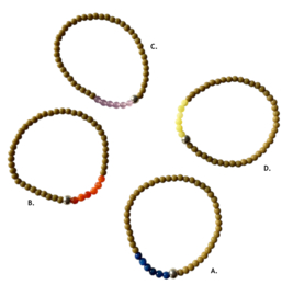 Bybjor Olive & Color Beads Bracelet