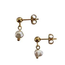 Bybjor Natural Pearl Earstuds