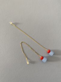 Bybjor Duo Color Sterling Threader Earrings