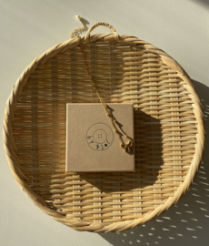Bybjor Dots & Bow Golden Necklace