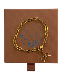 Bybjor Golden Charm & Chain Bracelet