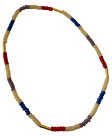 Bybjor Stripe & Ceramic Tube Necklace