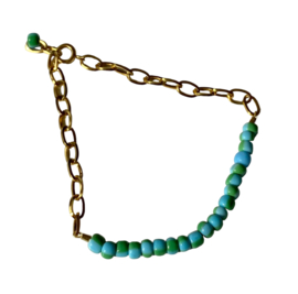 Bybjor Stripes Golden Chain Bracelet