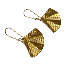 Bybjor Golden Fan Earrings
