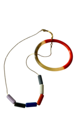 Bybjor Colorful Ceramic Mixed Golden Necklace
