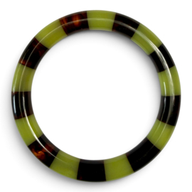 Bybjor Autumn Stripe Bangle Bracelet Lime-Brown