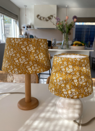 Liberty Ocher Flower & Ceramic White Lamp