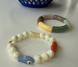 Bybjor "Fisk & Skal" Pastel Bracelet