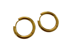 Golden Chunky Hoop Earrings