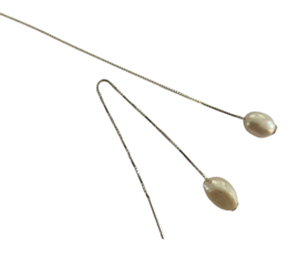 Bybjor Pearl Chain Threader Earrings
