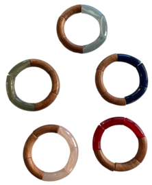 Bybjor Color & Wood Rainbow Bracelet