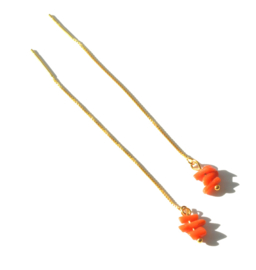 Coral Threader Earrings