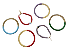 Bybjor Colorful Glass Charm Bracelet