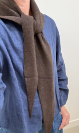 Bybjor Merino Wool Large Scarf "Brown-Melange"
