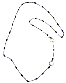 Bybjor Cobalt & Circle Silver Necklace