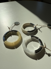 Bybjor Sølv & Hvid Rainbow Bracelet Collection