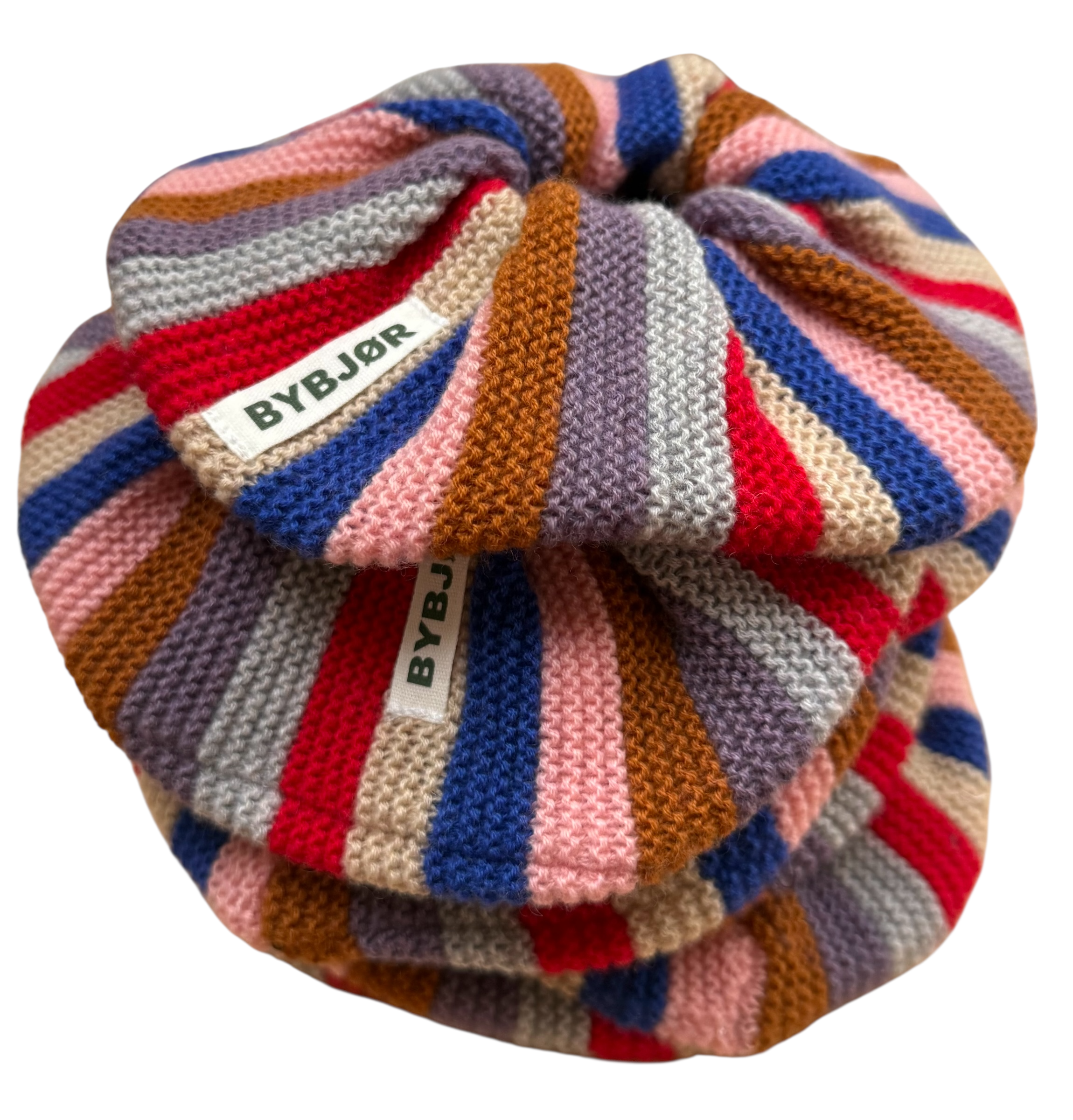 Bybjor Merino Wool Striped Scrunchie