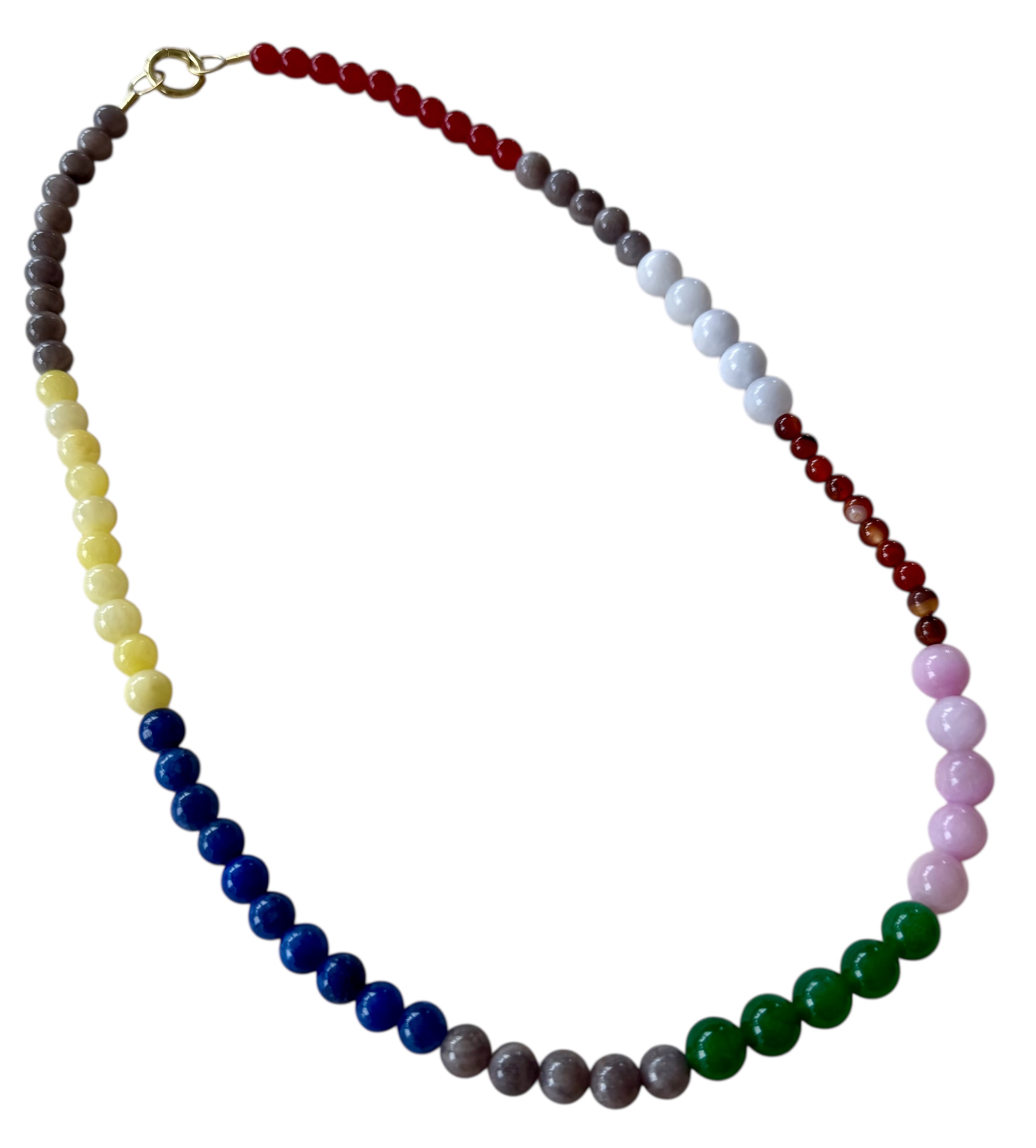 Bybjor Colorful Jade & Agate Necklace