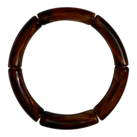 Bybjor "Small "Colorful Rainbow Bracelet Marble-Brown