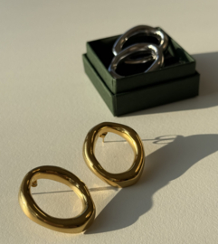 Bybjor Oval Organic Shape Earrings