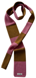 Bybjor Merino Wool Ribbon Scarf  "Rasberry-Nutmeg"