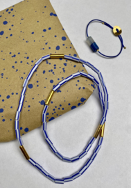 Bybjor Beach Stripe & Ceramic Necklace