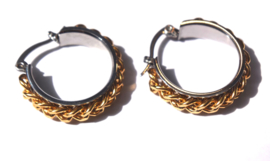 Chain Gold & Silver Hoop Earrings