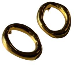 Bybjor Oval Organic Shape Earrings