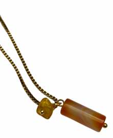 Amber & Agate Natural Necklace