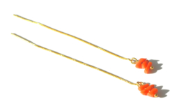 Coral Threader Earrings