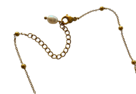 Bybjor Dots & Bow Golden Necklace
