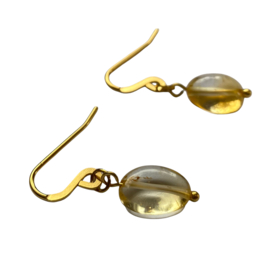 Citrine Lucky Golden Earrings