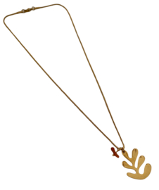 Bybjor "La gerbe" Coral Golden Necklace