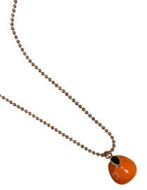 Bybjor Orange Golden Necklace