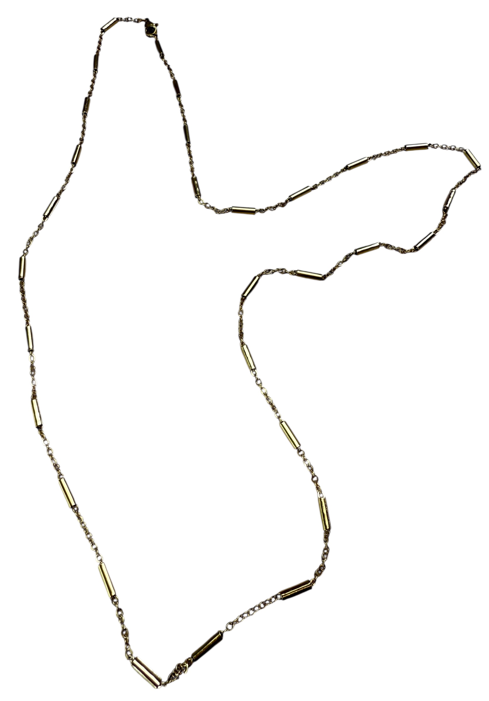 Bybjor Golden Tube & Chain Necklace