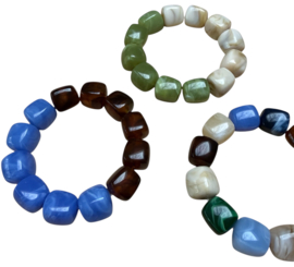 Bybjor Square Stone Chunky Bracelet