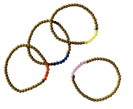 Bybjor Olive & Color Beads Bracelet