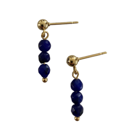 Natural Three Beads Colorful Earstuds
